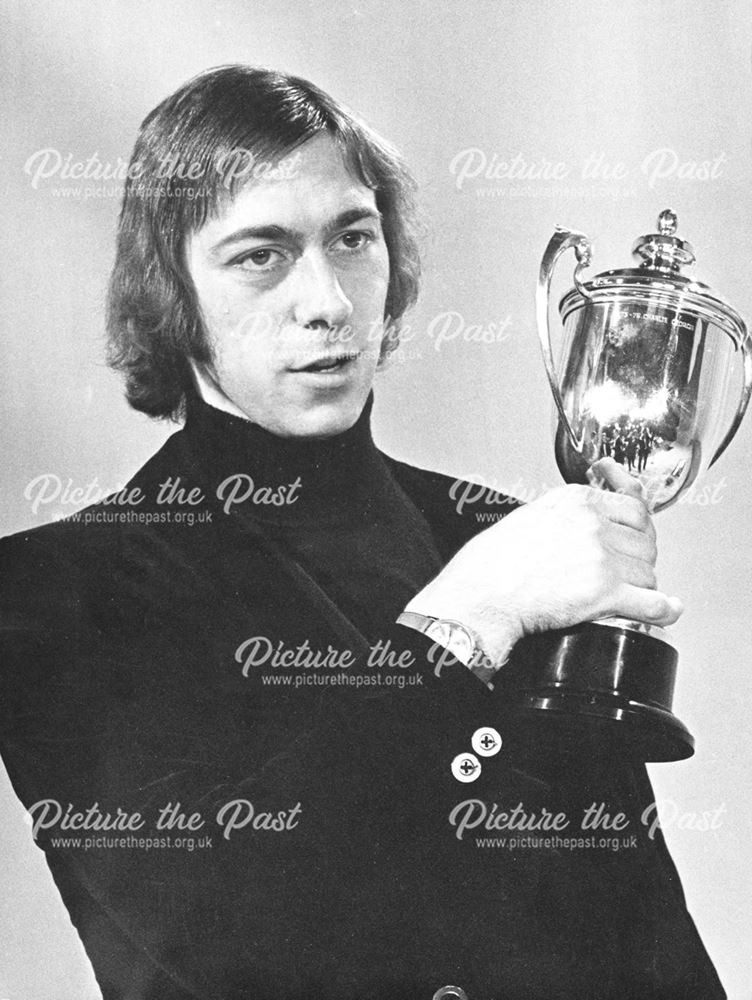 Charlie George with his Midland Player of the Year Cup (1975-76), 1976