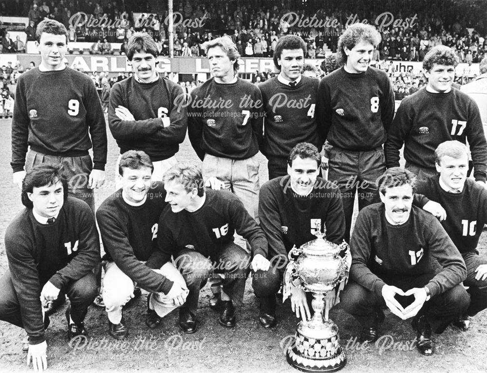 Derby County Football Club 2nd team with trophy