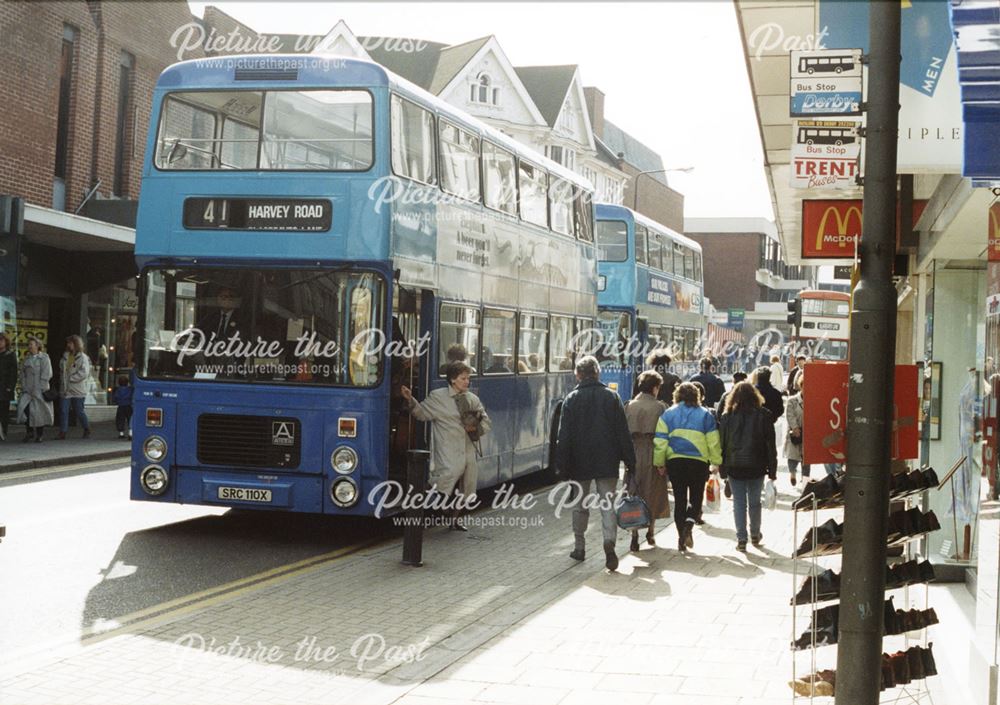 Buses in St Peter's Street, Derby