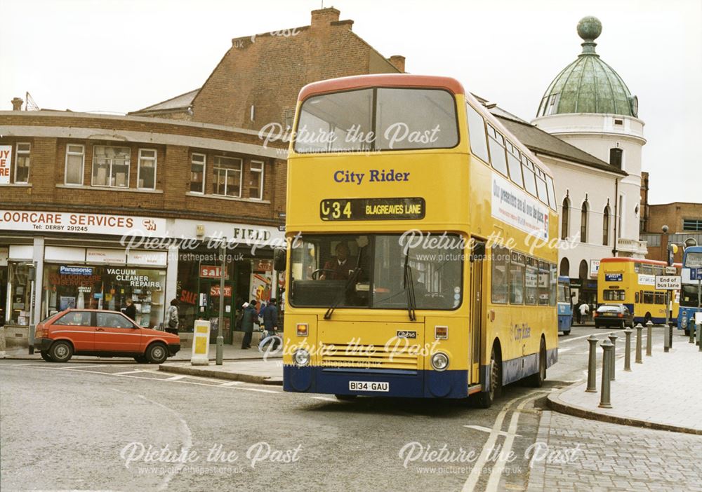 Volvo City Rider 134 Buses in Albert Street, Derby