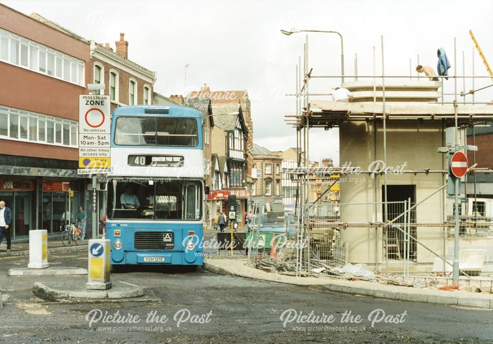 Derby City Transport Ailsa 121 Bus joining The Spot from St Peter's Street