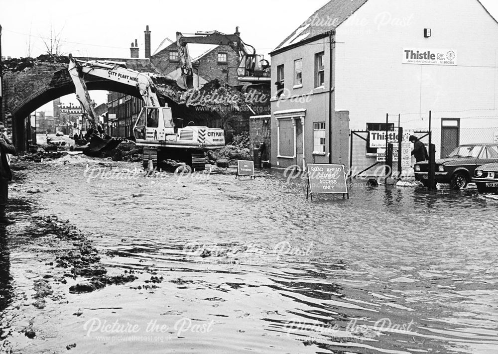 Floods in Agard Street, Derby