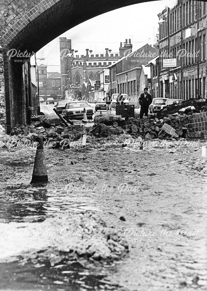 Floods in Agard Street, Derby