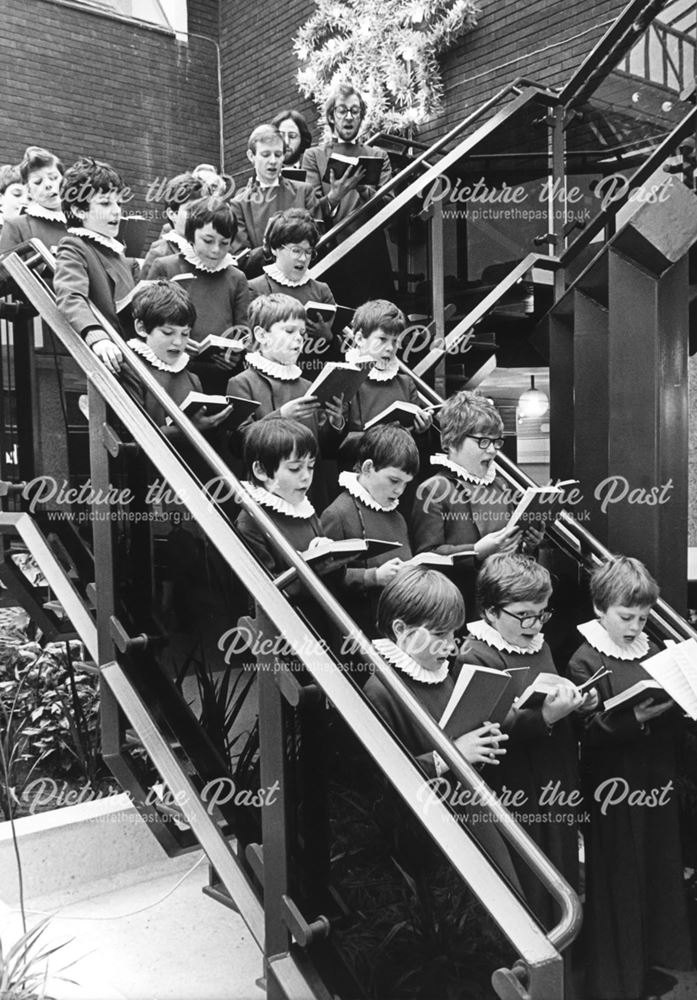 Derby Cathedral Choir singing at the Eagle Centre, Copecastle Square