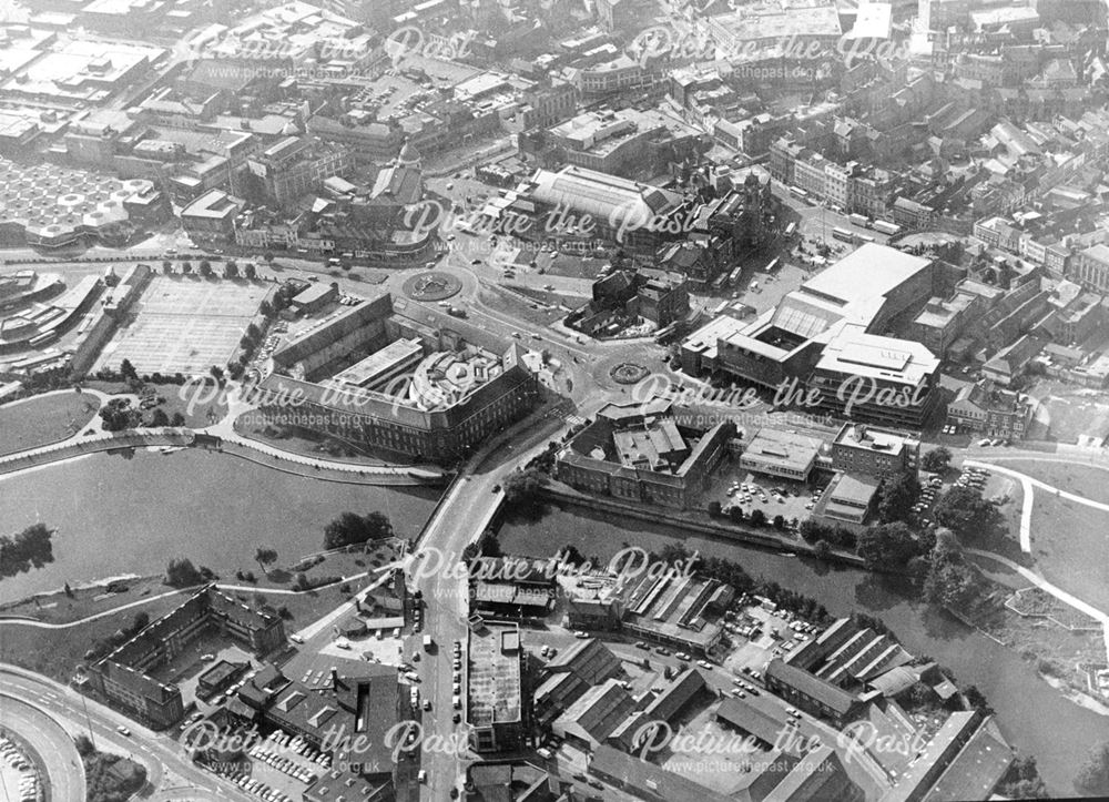 Aerial view of Derby City centre