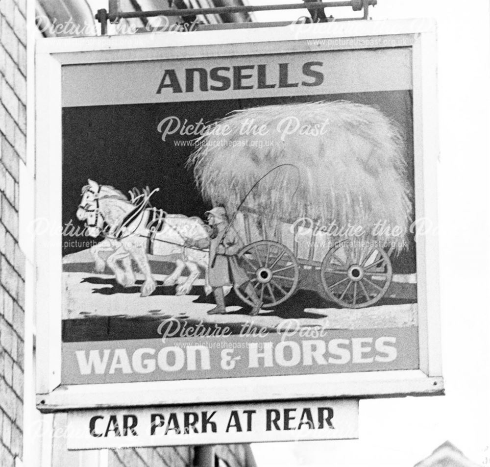 The Wagon and Horses public house - sign