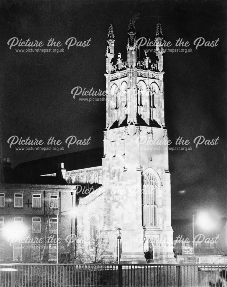 St Mary's R C Church, floodlit