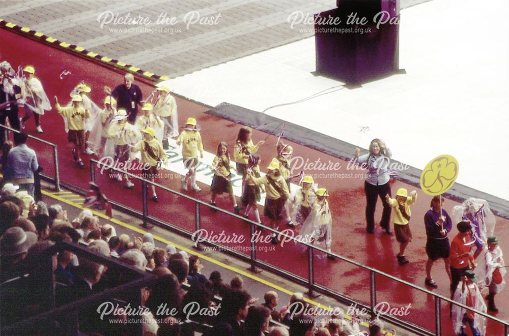 Brownies parading at the 'Derbyshire Celebrates' Pageant