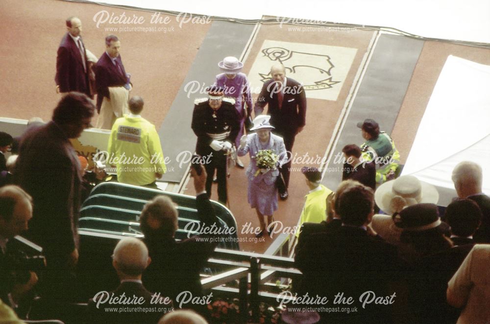 The Queen and the Duke of Edinburgh at the 'Derbyshire Celebrates' Pageant