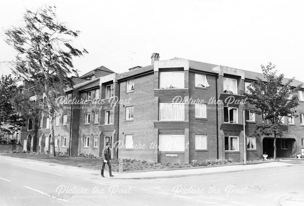 British Legion flats at the junction with Cedar Street