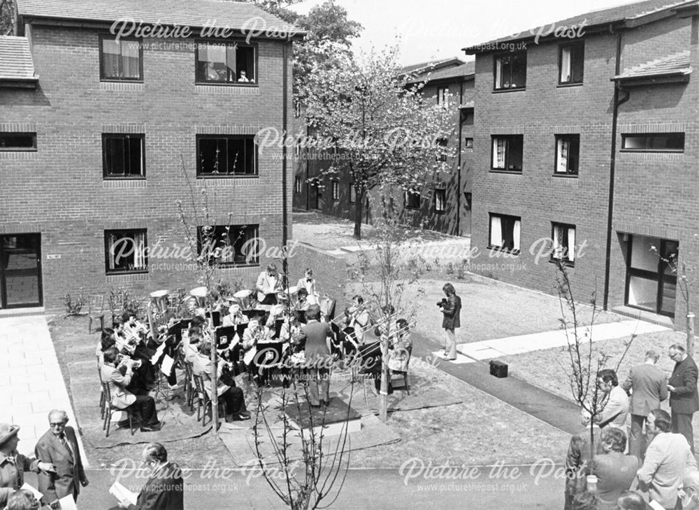 A Band playing at Friar Gate Court Flats