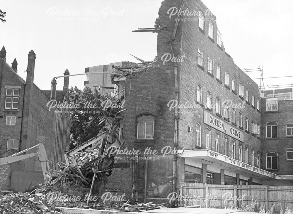 Demolition of old mill buildings on Green Lane