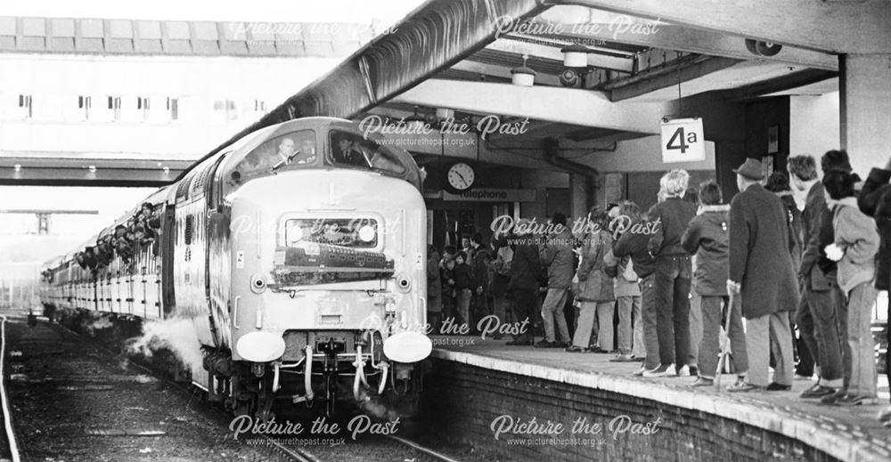 Deltic Class Engine, Derby Midland Railway Station, 1981