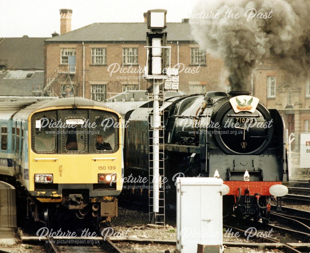 Old and new railway engines