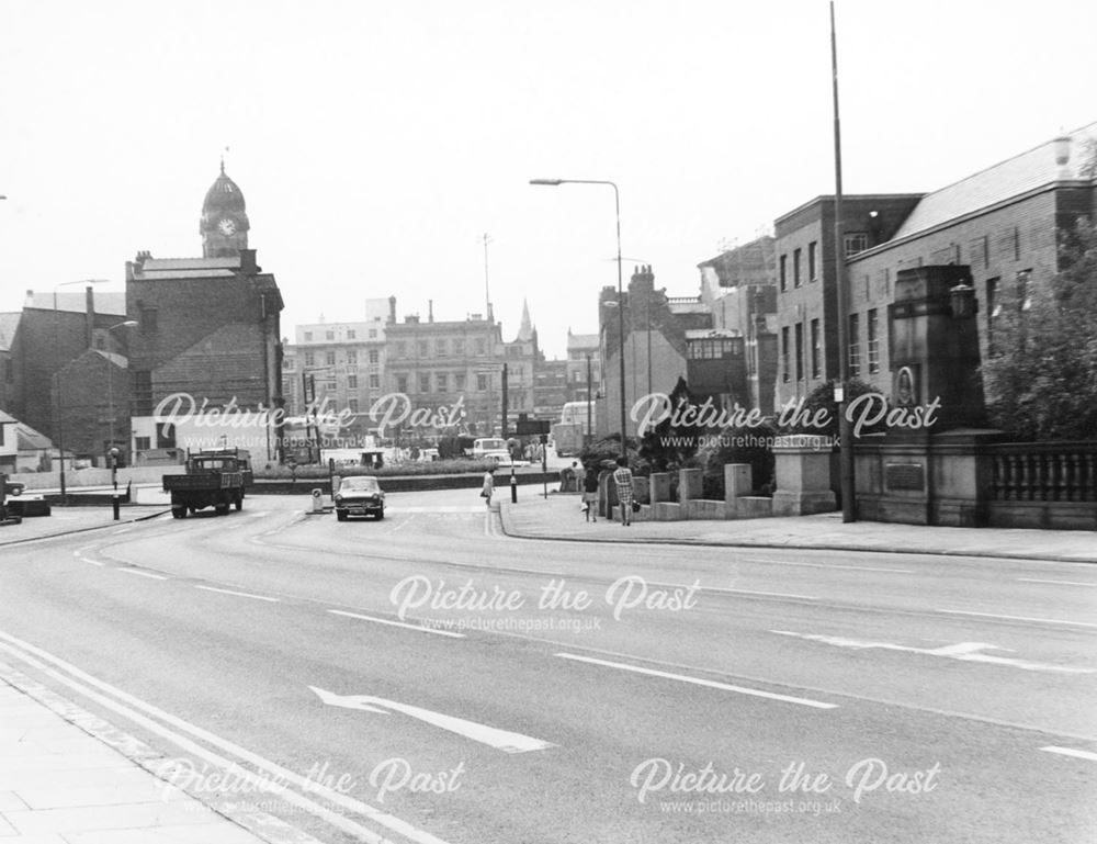 The Police Station, Derwent Street and Market Square from Exeter Bridge