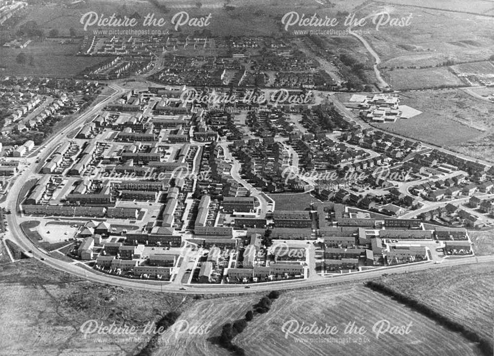 Aerial view of Grampian Way, Sinfin