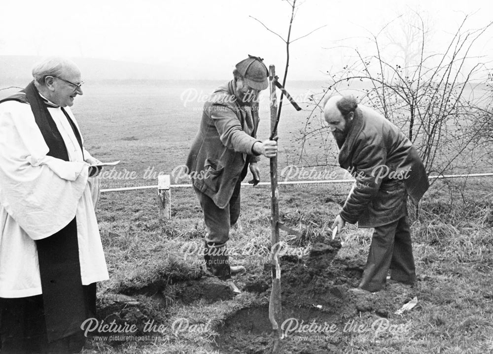 Commemorative Tree Planting, All Saints Church, Mackworth Village, Derby, 1980