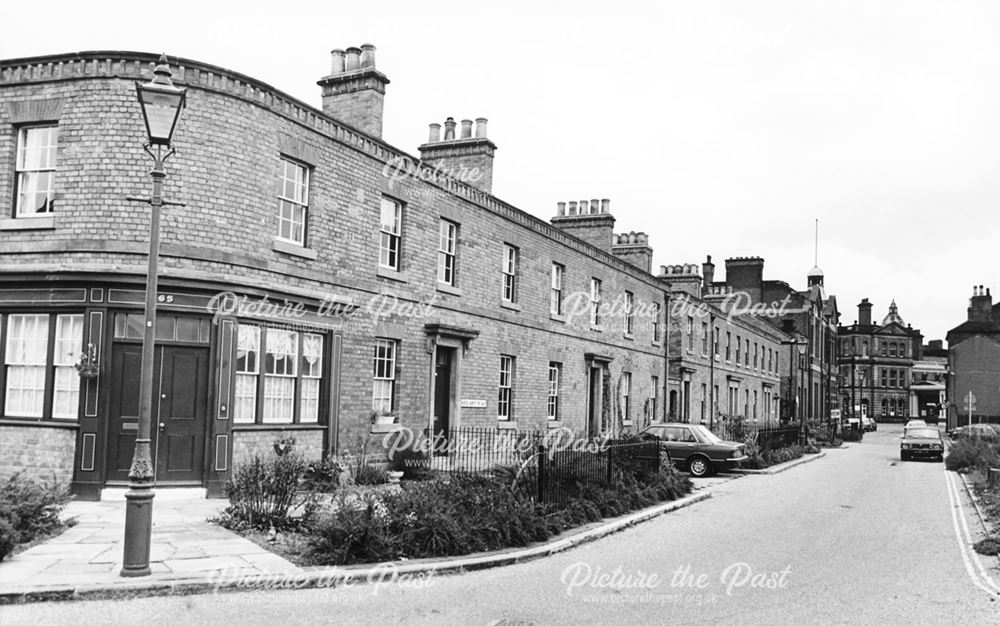 Railway Cottages, Midland Place, looking towards Derby Midland Station
