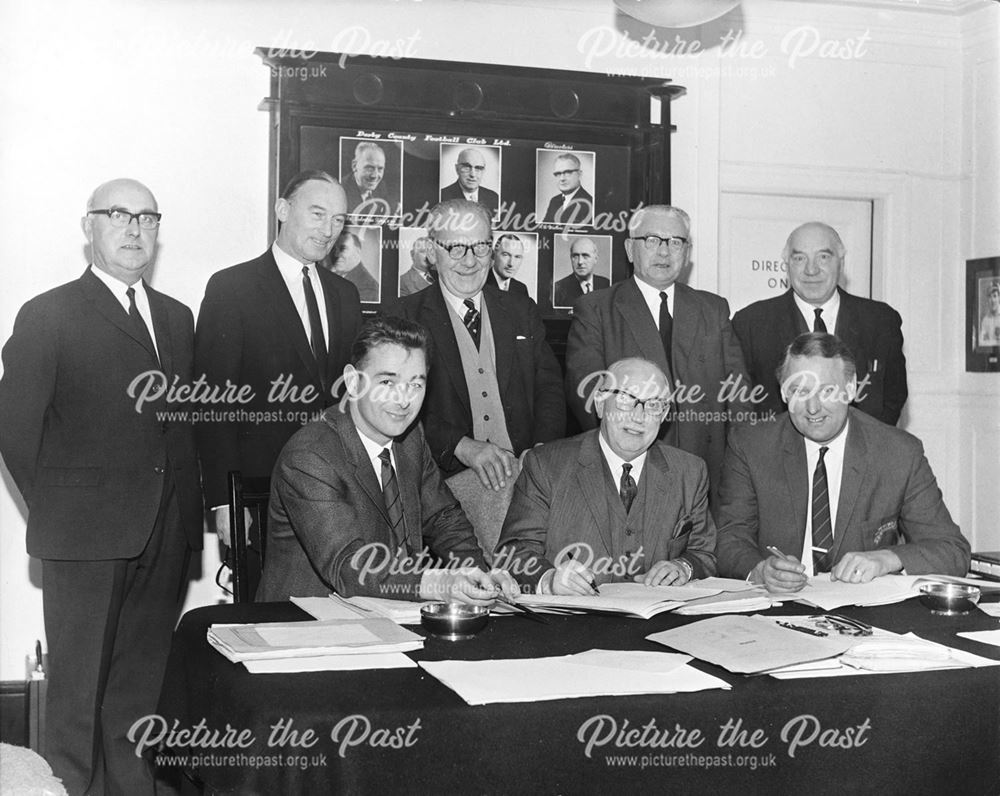 Brian Clough and Peter Taylor sign new contracts for the Rams