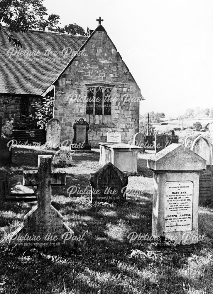 All Saints Church and graveyard, Dale Abbey, 1978