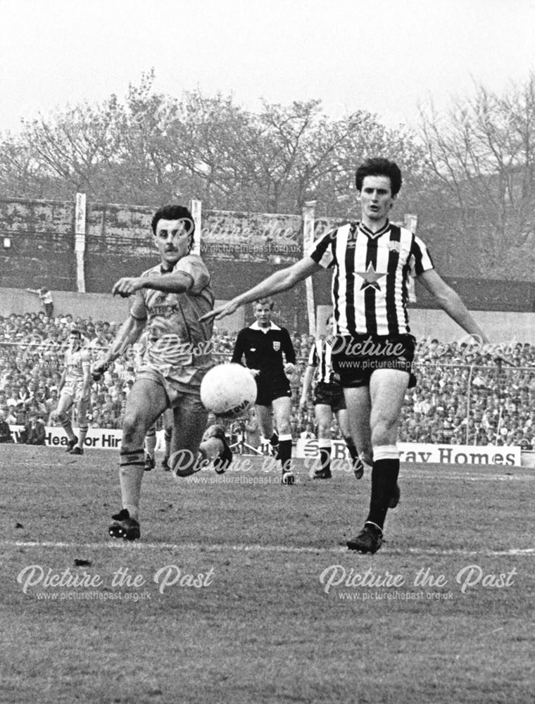 Derby County Striker Bobby Davison at St. James's Park, Newcastle, 1984