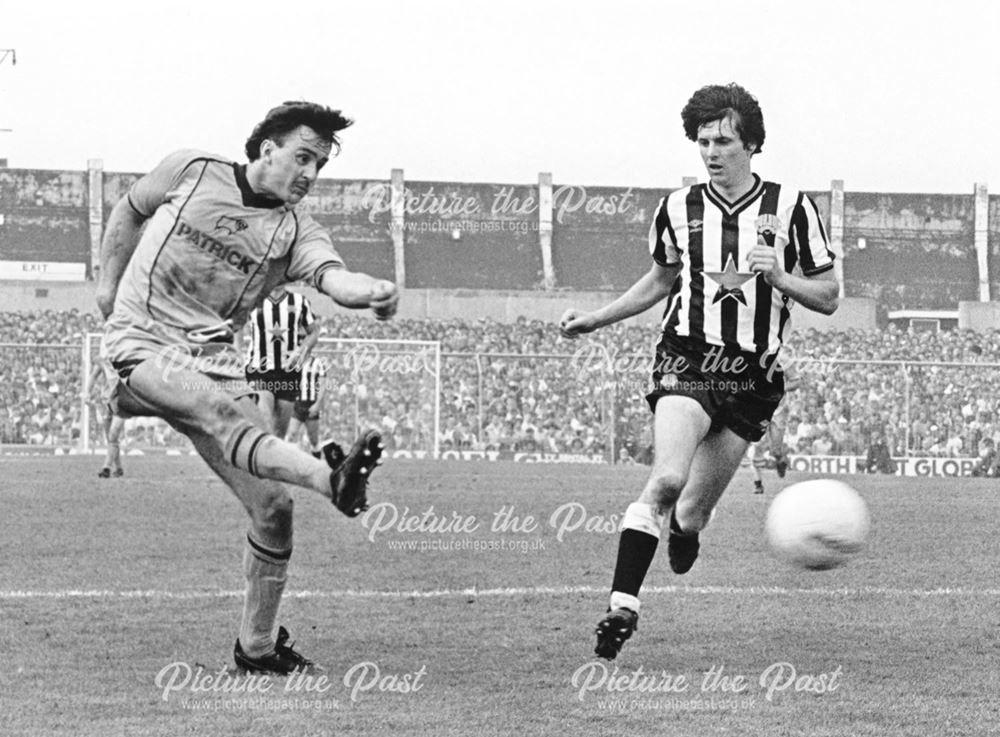 Derby County Striker Bobby Davison at St. James's Park, Newcastle, 1984