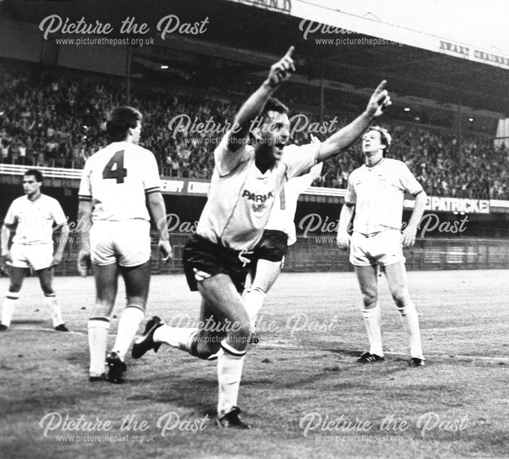 Derby County's Bobby Davison celebrates scoring