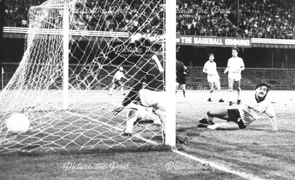 Derby County's Bobby Davison scores against Sheffield Wednesday