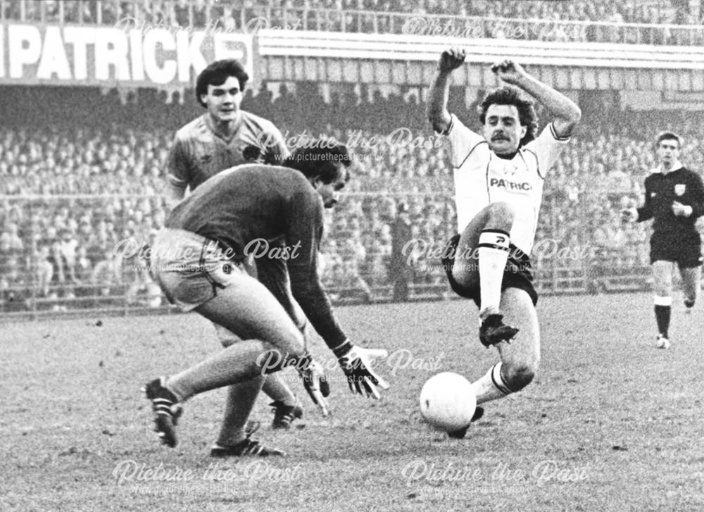 Derby County's Bobby Davison scores against Newcastle United