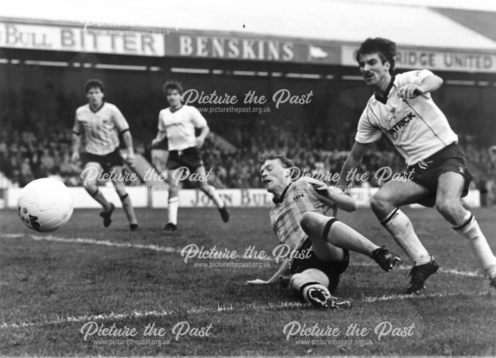 Derby County's Kevin Wilson in Match Against Cambridge Utd, 1983