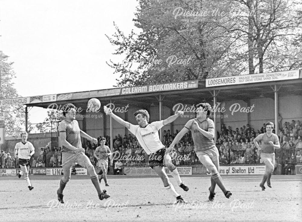 Derby County's Kevin Wilson in Match Against Shrewsbury Town, 1984