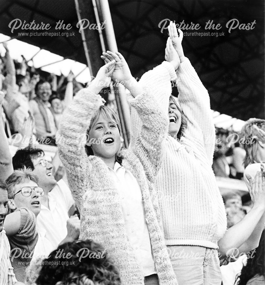 Derby County fans celebrate winning the Second Division championship