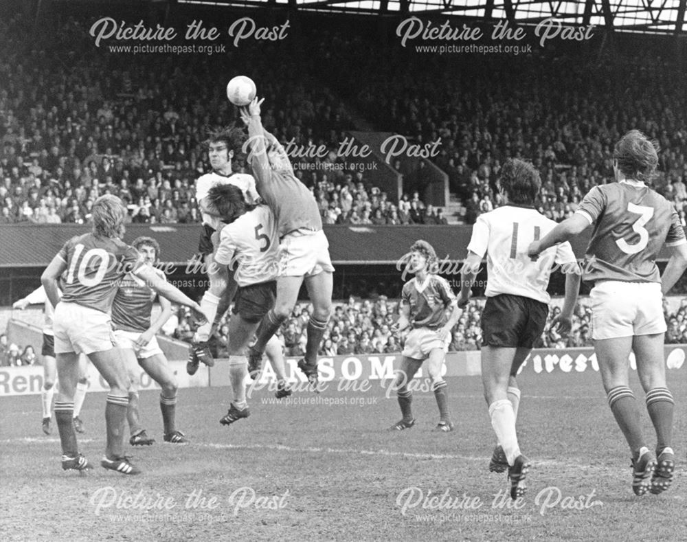 Derby County's Steve Powell and David Webb Against Ipswich Town, 1979