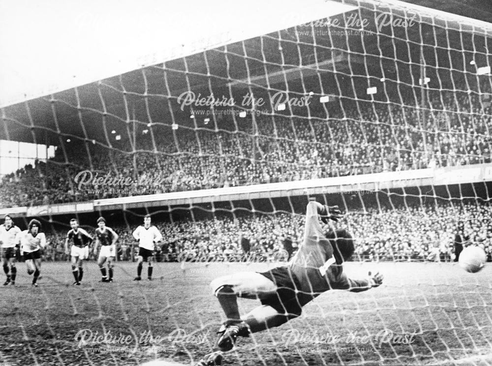 Derby County concede a goal from the penalty spot