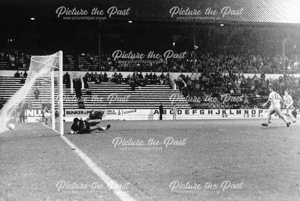 Derby County's Nigel Callaghan Scores Against Sheffield Wednesday, Sheffield, 1988