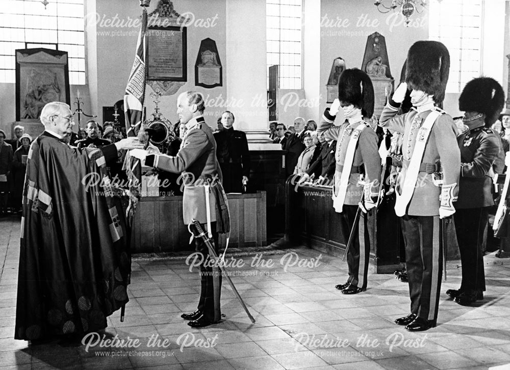 All Saints Church -receiving Queen's colours