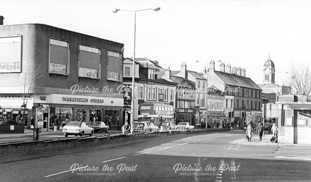 Shops on the Morledge, from beside Derby Bus Station