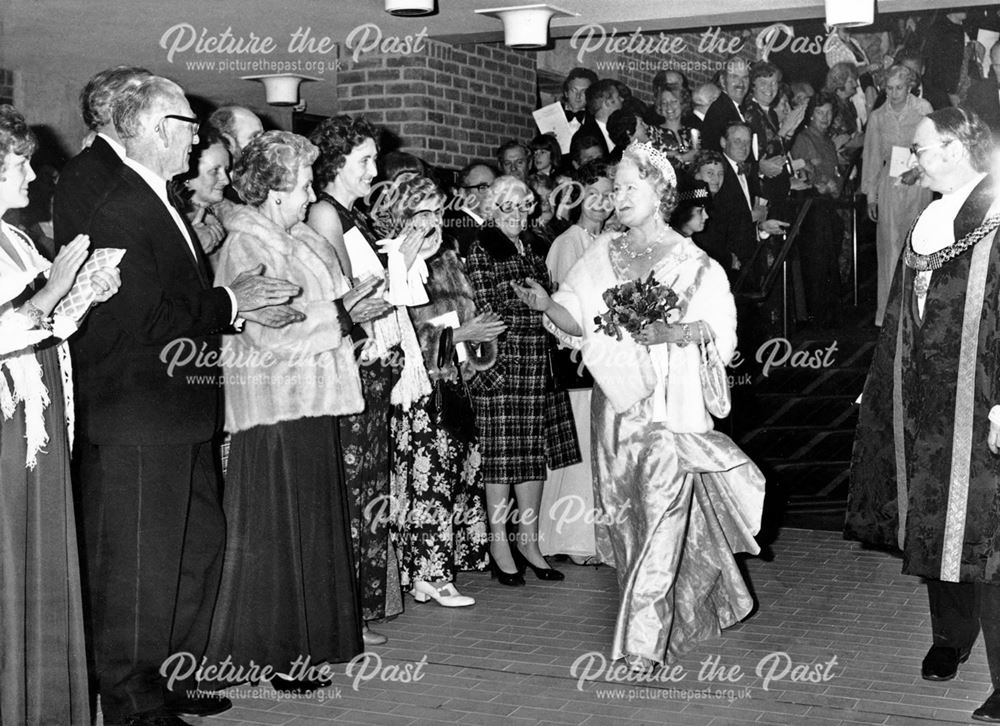 Mayor of Derby Jeffrey Tillett with HRH Elizabeth, The Queen Mother