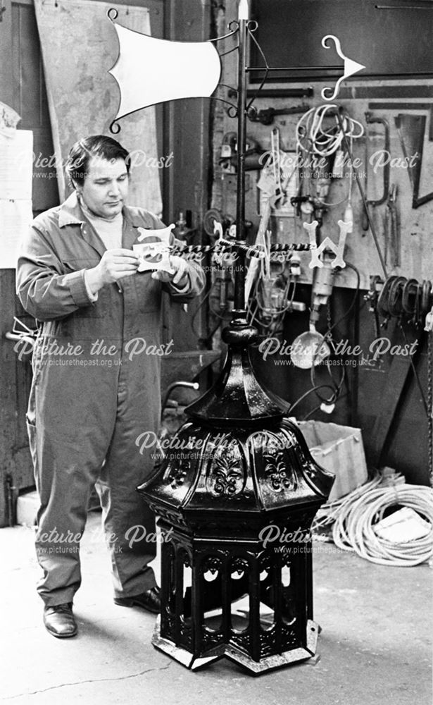 John Smith and Sons, clockmakers - repairing 'Little Ben' windvane