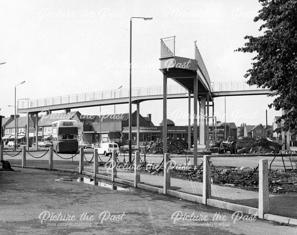 Osmaston Park Road footbridge - during road re-development