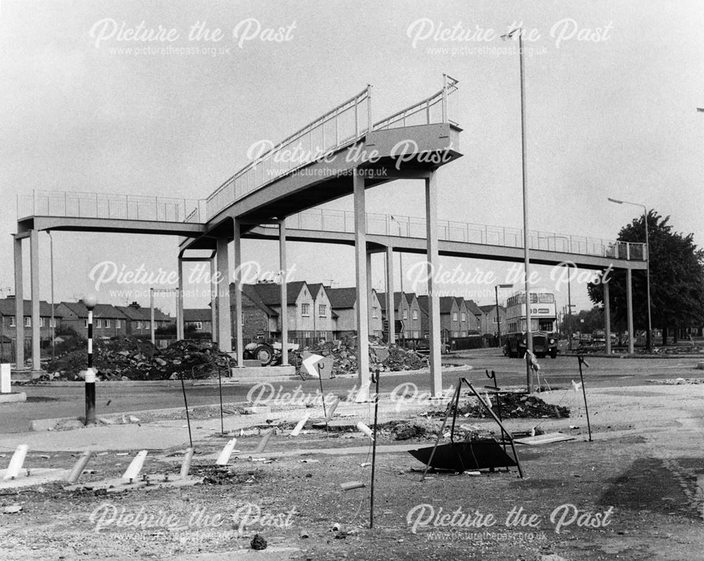 Osmaston Park Road footbridge - during road re-development