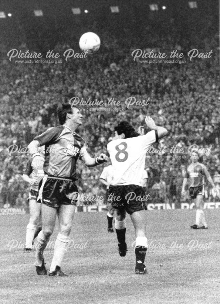 Derby County striker Dean Saunders at Aston Villa, Birmingham, 1988