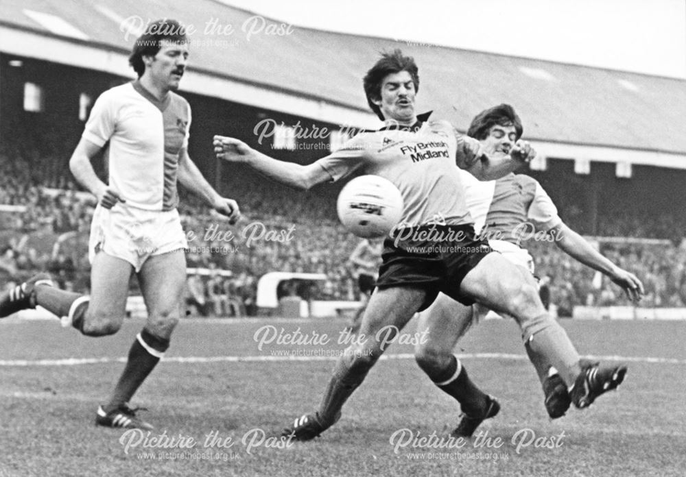 Derby County striker Kevin Wilson at Blackburn Rovers, 1981