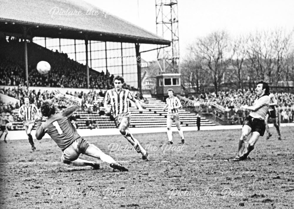 Derby County striker Kevin Hector at Sheffield Wednesday, Sheffield, 1981