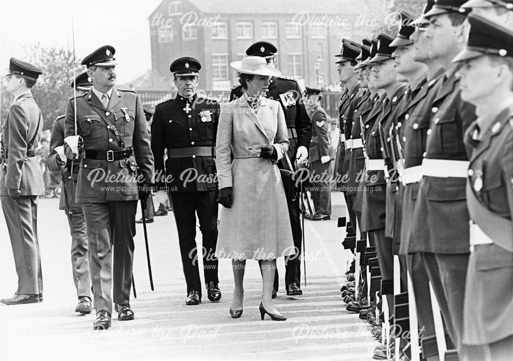 The Princess Royal inspects the troops