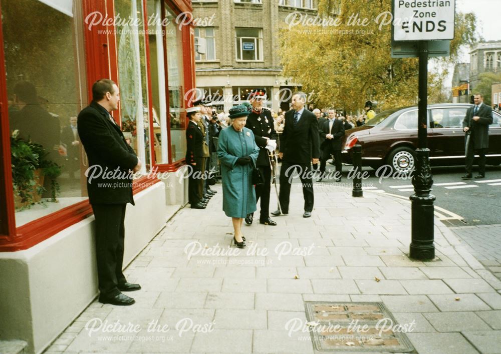 The Queen in Derby for the opening of the Cathedral Centre