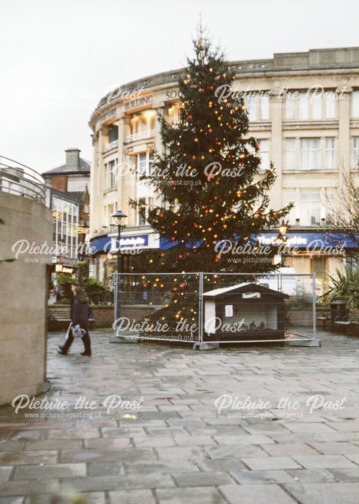 Christmas tree in the Market Place, Derby