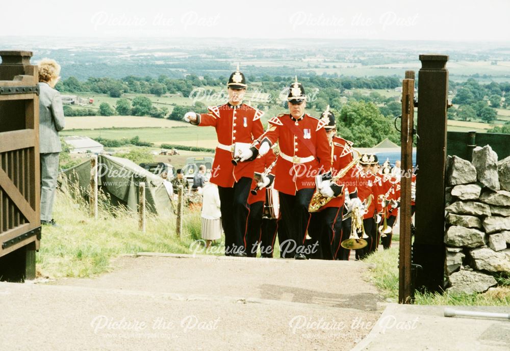 Annual Pilgrimage by Worcester and Sherwood Foresters to their war memorial at Crich Stand.