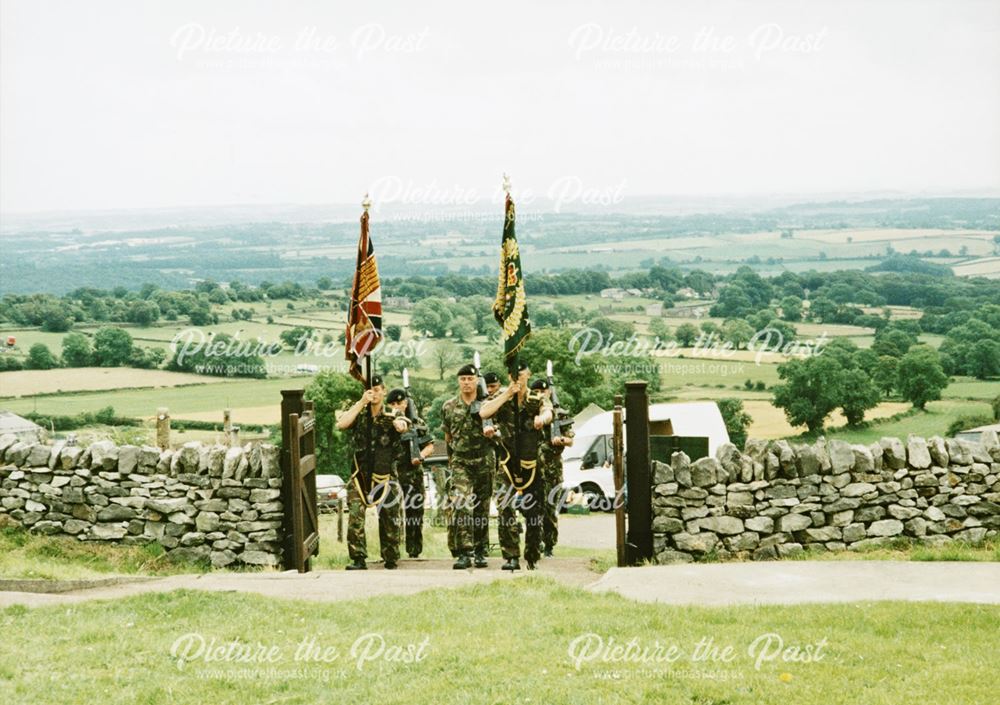 Annual Pilgrimage by Worcester and Sherwood Foresters to their war memorial at Crich Stand.