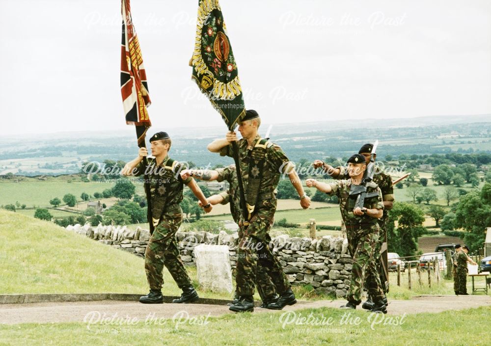 Annual Pilgrimage by Worcester and Sherwood Foresters to their war memorial at Crich Stand.